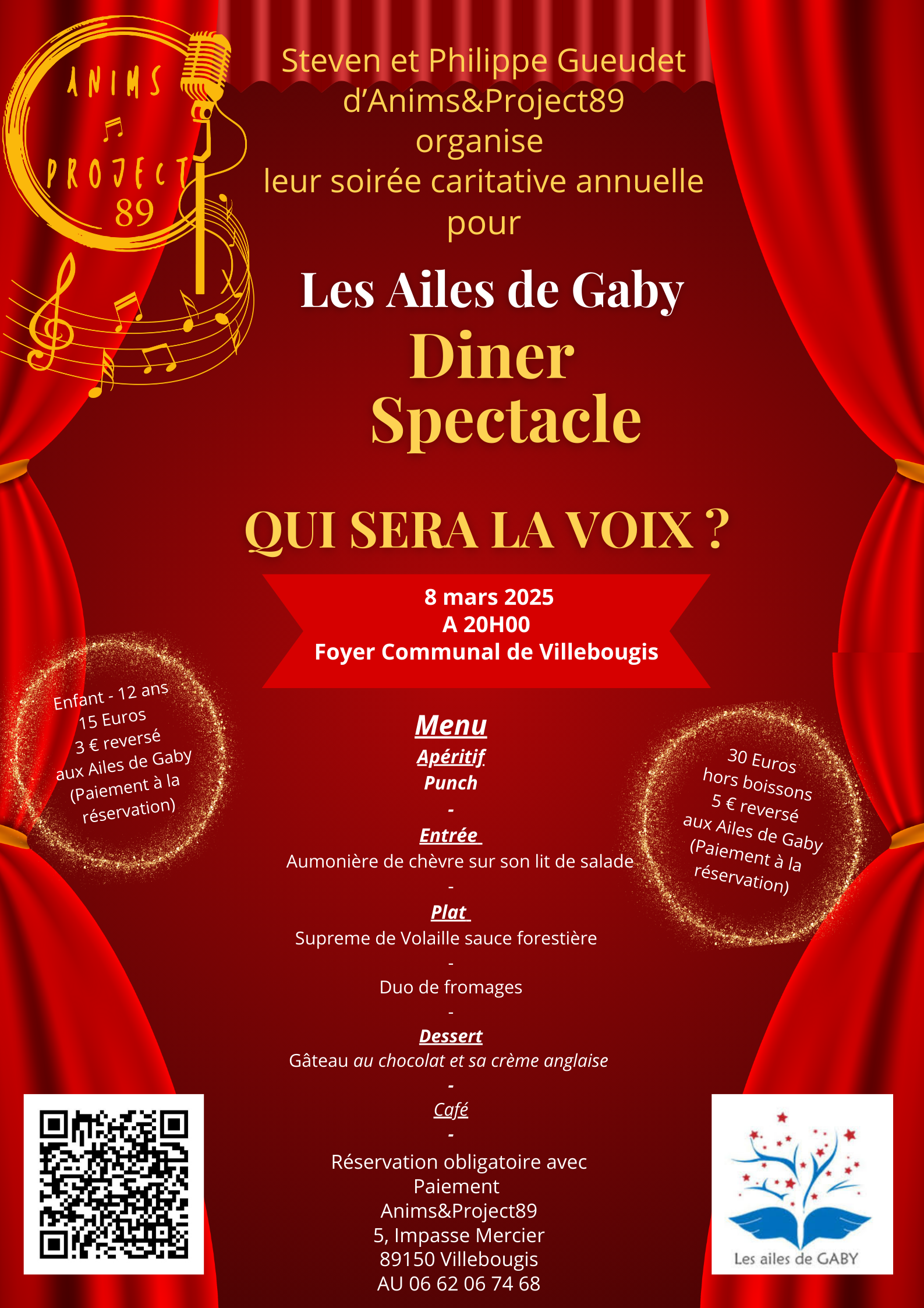 Soirée caritative les ailes de Gaby